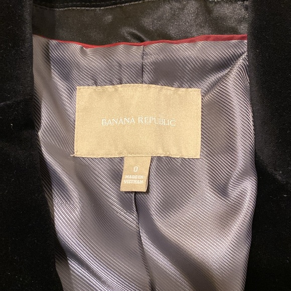 Black velvet Banana Republic blazer size 0 - Picture 3 of 9